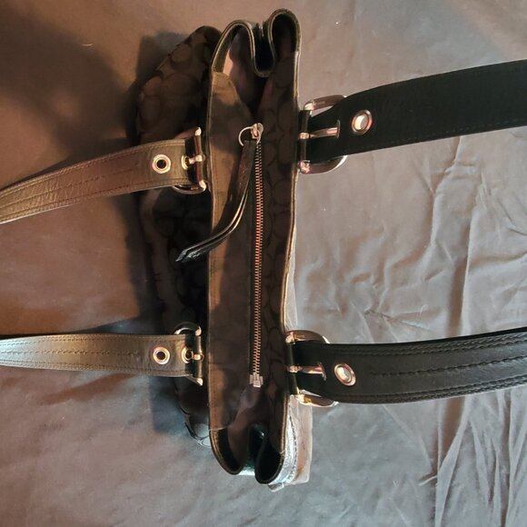 Coach Soho Signature Black Canvas & Leather Tote - Picture 8 of 16